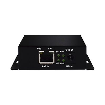 Inyector PoE Extenido Industrial / PoE 802.3 af/at Hasta 30W / Conexión plug and play / Alcance de hasta 250 metros / Aplicaciones CCTV / Alimentación PoE af/at o Vcc 37-57 Vcc | WI-PE31G