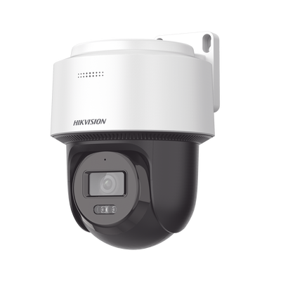 [FlexVu]  Domo PT IP 4 Megapixel / Lente 4 mm  / Dual Light (30 mts IR + 30 mts Luz Blanca)  / Autoseguimiento en Humanos / PoE / IP66 / Micrófono y Bocina Integrado (Audio de Dos Vías) / Micro SD / Incluye Montaje de Pared o Techo / | DS-2DE2C400MWG-E