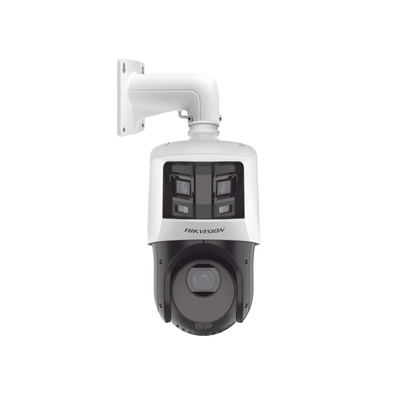 [TandemVu] PTZ IP 4 Megapixel con Cámara Panoramica 6 Megapixel / 25X Zoom / 100 mts IR / IP66  / WDR / PoE+ / Entrada-Salida de Audio y Alarma / Ultra Baja Iluminación / Micro SD | DS-2SE4C425MWG-E/26(F0)