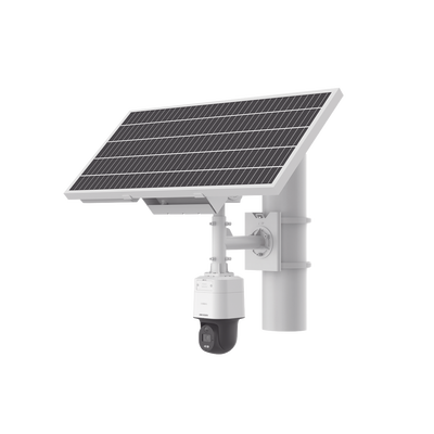 Kit Solar IP All in One / Cámara PT ColorVu 4 Megapixel / Lente 4 mm / Panel Solar / Batería de Respaldo de Litio 23.2Ah (Hasta 24 Días) / Conexión 4G / Accesorios de Instalación | DS-2XS3Q47G1-LDH/4G/C18S40