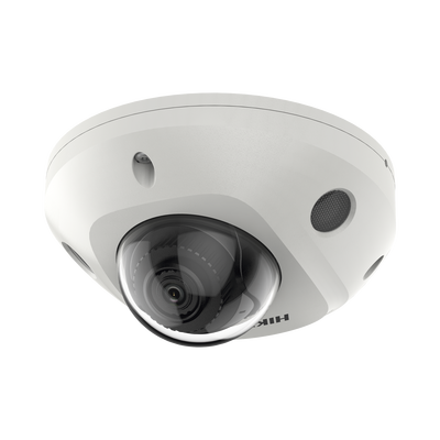 Mini Domo IP 6 Megapixel / Lente 2.8 mm / 30mts IR EXIR / Micrófono Integrado / Exterior IP67 / IK08 / PoE / DARKFIGHTER / Alarmas y Audio I/O / ONVIF / Micro SD / 4 Analíticos: AcuSense, Deteccion Facial, Conteo de Personas por Cruce y Zona | DS-2CD3566G2-IS(H)
