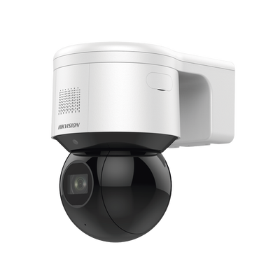 Domo PTZ IP 4 Megapixel / 4X Zoom Óptico / 50 mts IR EXIR / ACUSENSE / Luz Estroboscópica / Sirena Integrada / WDR 120 dB / PoE+ / IP66 / Ultra Baja Iluminación / Micrófono y Bocina Interconstruido / Micro SD | DS-2DE3A404IWG-E