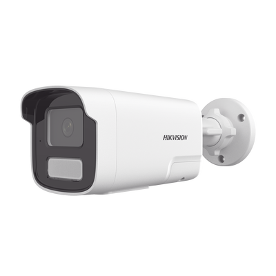 [PROTECCIÓN ACTIVA] Bala IP 4 Megapíxel / ACUSENSE Lite (Detección de Humanos y Vehiculos) / Lente 4 mm / Audio de Dos Vías /  Luz Intermitente y Alerta de Audio / 50 Mts IR EXIR 2.0 / Exterior IP67 / WDR 120 dB / PoE | DS-2CD1T43G2-LIUF/SL