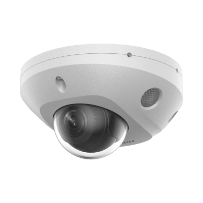 [Dual Light + 2 Micrófonos Integrados] Mini Domo IP 4 Megapixel / Lente 2.8 mm / 30 mts Luz Blanca + 30 mts IR / ACUSENSE / Exterior IP67 / IK08 /  WDR 120 dB / PoE / ONVIF / MicroSD / ACUSEARCH | DS-2CD2543G2-LIS2U