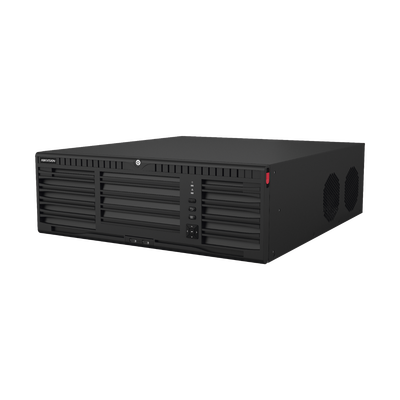 [Doble Poder de Decodificación] NVR 32 Megapixel (8K) / 32 Canales IP / AcuSense / ANPR / Conteo de Personas / Heat Map / 16 Bahías de Disco Duro / Soporta RAID con Hot Swap / 2 HDMI en 8K / Soporta POS / Alarmas I/O / Smart Search | DS-9632NI-M16
