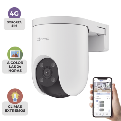 Cámara PT / 3 Megapixel / Lente 4 mm / Visión Nocturna a Color / 4G Multicarrier / Giro 360° / Audio de Dos Vías / Preset / Seguimiento inteligente / Detección Humana | CS-H8C/3MP/4G