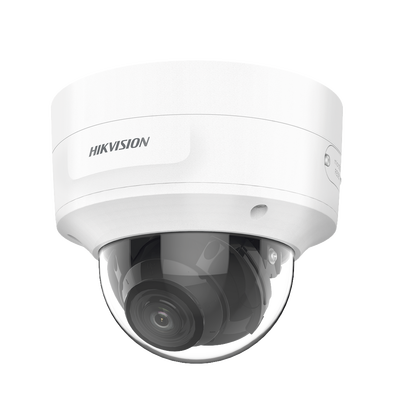 Domo IP 4 Megapixel / Lente Mot. 2.7 a 13.5 mm / 40 mts IR EXIR / Exterior IP66 / IK10 / DARKFIGHTER / Audio y Alarma I/O / PoE+ / ONVIF / Micro SD / 4 Analíticos: AcuSense, Deteccion Facial, Conteo de Personas por Cruce y Zona | DS-2CD3746G2-IZS(H)