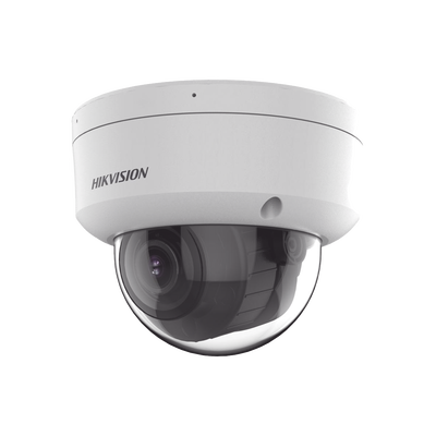 [Dual Light + 2 Micrófonos Integrados] Domo IP 8 MP (3840×2160) / Lente Mot. 2.8-12 mm / Smart IR + Blanco (40 m) / ACUSENSE / Exterior IP67 / IK10 / WDR 120 dB / PoE 802.3af / ONVIF / Alarmas I/O / Micro SD / Metal / ACUSEARCH | DS-2CD2783G2-LIZS2U