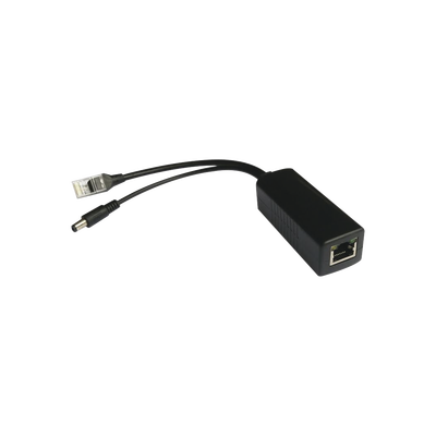 Cable divisor PoE pasivo de 48-55 Vcc @ 12 Vcc, 2 A. Aplicaciones como adaptar micrófonos en cámaras IP | TTPL100
