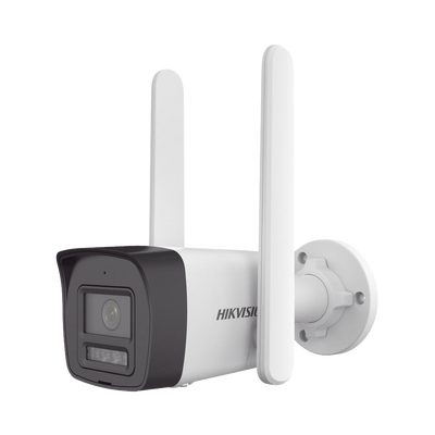 [Dual Light + 4G] Bala IP 4 Megapixel / Lente 2.8 mm / 30 mts IR + 30 mts Luz Blanca / Micrófono Integrado / ACUSENSE Lite / Exterior IP67 / H.265 / Micro SD | DS-2CD1043G2-LIDUF/4G/SL/LA/FUS