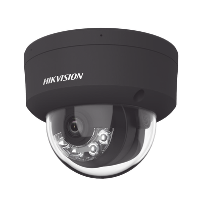 Domo IP 4 Megapixel / Color Negro / Lente 2.8 mm / Dual Light (30 mts Luz Blanca + 30 mts IR) / 2 Micrófonos Integrados / ACUSENSE / Exterior IP67 / IK10 / WDR 120 dB / PoE / ONVIF / Micro SD / Metal / ACUSEARCH | DS-2CD2143G2-LIS2U(BLACK)
