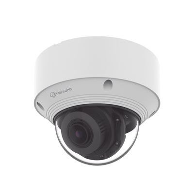 Cámara IP Tipo domo Antivandálica 5 Megapíxel / Lente Varifocal 3.2 - 10mm / IR 30M / WDR 120db / IP66 / H.265 & WiseStream / Inteligencia Artificial Deteccion de Personas y vehiculos | QNV-C8083R