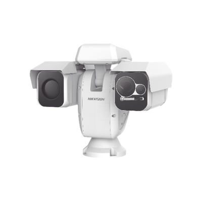 PTZ Punta de Poste IP Dual / Lente Térmico 100 mm (640 X 512) / Lente Óptico 56X Zoom (4 MP) / 800 mts IR Laser / 36 VCC / IP66 / Recubrimiento Anticorrosivo | DS-2TD6267-100C4L/WY