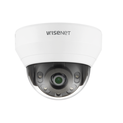 Cámara IP Tipo Domo interior 5 Megapíxel / Lente 2.8 mm / IR 20M / WDR 120db / H.265 & WiseStream | QND-8010R