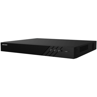 NVR 8 Megapixel (4K) (Compatible con Cámaras ACUSENSE) / 16 canales IP / 16 Puertos PoE+ / 2 Bahías de Disco Duro / Salida de Vídeo en 4K / 300 Metros PoE Modo Extendido | DS-7616NI-Q2/16P(E)