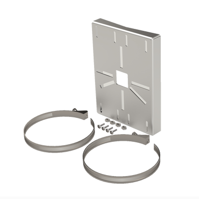 Montaje universal galvanizado para instalación de cámaras en poste 2" a 5" color gris galvanizado | SYS-PM-01V3