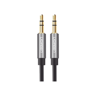 Cable Auxiliar 5 Metros / Conector 3.5mm a 3.5mm / Macho a Macho / Cubierta de TPE / Carcasa de Aluminio / Color Negro | 10737