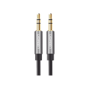 Cable Auxiliar 5 Metros / Conector 3.5mm a 3.5mm / Macho a Macho / Cubierta de TPE / Carcasa de Aluminio / Color Negro | 10737
