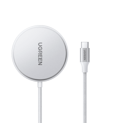 Cargador Inalámbrico Magnético 15W / Protocolo Qi 2 / USB-C 9V 2.2A / Eficiencia 83% / Protección Multinivel / Material PC+ABS+Aleación Aluminio / Cable 1.5m | 35565