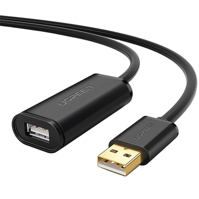 Cable de Extensión Activo USB 2.0 / 30 Metros / Macho-Hembra / Booster individual FE1.1S incorporado / Velocidad de hasta 480 Mbps / Ideal para impresoras, consolas , Webcam, etc. | 10326