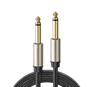 Cable de Audio Mono 6.35mm (1/4") Macho a 6.35mm (1/4") Macho / 10 Metros / Núcleo de Cobre / Blindaje Interno / Nylon Trenzado / Color Negro | 40815