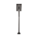 Poste y Cubierta industrial para montaje de Porteros IP Fanvil y Grandstream, altura de 1.2 metros, pintura electrostática color gris. | POSTEINT-KIT