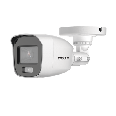 Bala TURBOHD 2 Megapíxel (1080p) / Lente 2.8 mm / ColorVu / Microfono Integrado / Imagen a Color 24/7 / Policarbonato / Luz Blanca 20 mts / Exterior IP66 / TVI-AHD-CVI-CVBS / dWDR | B8-TURBO-PC/A