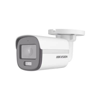 [ColorVu] Bala TURBOHD 2 Megapixel (1080p) / Imagen a Color 24/7 / Lente 2.8 mm / METAL / Luz Blanca 20 mts / Exterior IP67 / TVI-AHD-CVI-CVBS / dWDR | DS-2CE10DF0T-F