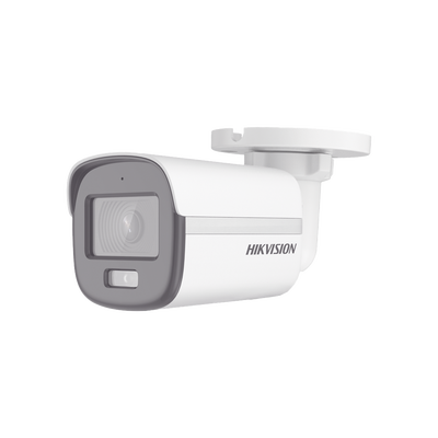 [Dual Light + ColorVu] Bala TURBOHD 2 Megapixel (1080p) / Lente 2.8 mm / 20 mts IR + 20 mts Luz Blanca / Gran Angular 105° / Exterior IP67 / Micrófono Integrado / dWDR / 4 Tecnologías | DS-2CE10DF0T-LFS