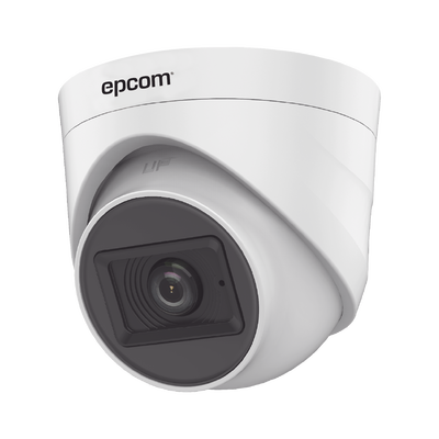 AUDIO POR COAXITRON / Domo TURBOHD 2 Megapixel (1080p) / Gran Angular 106° / Lente 2.8 mm / 20 mts IR EXIR / Interior / 4 Tecnologías / dWDR | E8-TURBO-G2P/A