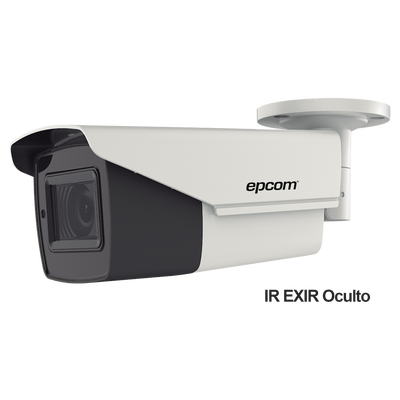 Bullet TURBOHD 4K (8Megapixeles) / Lente Mot. 2.7 a 13.5 mm / Potente IR EXIR de 80 mts / Exterior IP67 / 12 Vcc - 24 VCA / dWDR | B4K-TURBO-Z