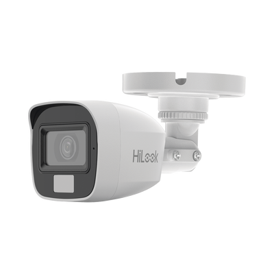 [Dual Light + ColorVu] Bala TURBOHD 2 megapixel / 20 mts IR + 20 mts luz blanca / Lente 2.8 (100° de Visión)  /  Exterior IP66 / Audio por Coaxitron / TVI-AHD-CVI-CVBS / Metal / Smart-Hybrid light | THC-B127-LMS
