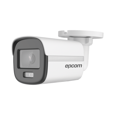 [ColorVu] Bala TURBOHD 3K (5 Megapixel) / Lente 2.8 mm / Micrófono Integrado / Imagen a Color 24/7  / Luz Blanca 20 mts / Exterior IP67 / dWDR / 4 Tecnologías / Metal | B3K-TURBO-C