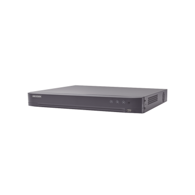 DVR 8 Canales TURBOHD + 8 Canales IP / 8 Megapixel (4K) / Audio de dos vías por Coaxitron / ACUSENSE / Reconocimiento Facial / 1 Bahía de Disco Duro / Salida de Video en 4K / H.265+ | IDS-7208HUHI-M1/A/XT