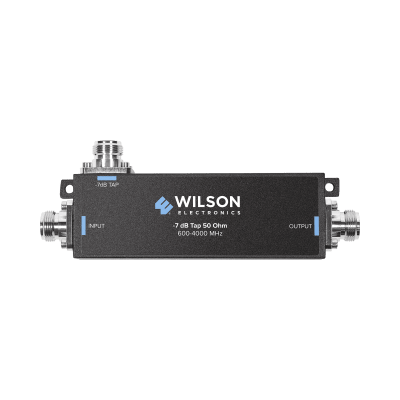 Separador TAP -7 dB con rango de frecuencia de 575 a 6000 MHz. Ideal para separar la antenas a diferentes longitudes de cable coaxial. 50 Ohm con conectores N Hembra. | 859-120