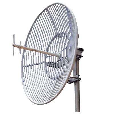 Antena Parabólica de Rejilla | 824-960 MHz | 23 dBi de Ganancia | Cubre muy bien la Banda 5 (850 MHz) Celular. Antena Donadora que se utiliza para los amplificadores de señal celular para cubrir comunidades alejadas. | CRO-GP0809-23