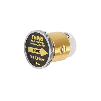 Elemento de 100 Watt en Línea 7/8" para Wattmetro BIRD 43 en Rango de Frecuencia de 200 a 500 MHz. | 100D
