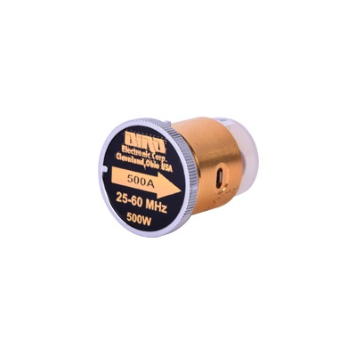 Elemento de 500 Watt en Línea 7/8" para Wattmetro BIRD 43 en Rango de Frecuencia de 25 a 60 MHz. | 500A