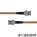 Jumper con Cable LP142 de 60 cm (23.62 pulgadas), con Conectores BNC Macho a BNC Macho. | SBNC142KBNC60
