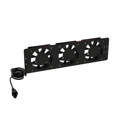 Kit de 3 Ventiladores 110 Vca (12 x 12 cm) con Clavija para Gabinete de Piso | LPVENT03BASIC