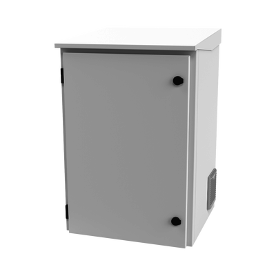 Gabinete de Exterior con Rack de 19" de 16U con Ventiladores y Termostato, Se envía el Gabinete Armado. (Montaje a poste o torre se vende por separado). | LP-FORTE-16U-R3