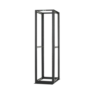 Rack de Cuatro Postes Estándar de 19", Rieles Numerados y Roscados #12-24, Profundidad Máxima de 30 in, 45 Unidades de Rack, Color Negro | R4P