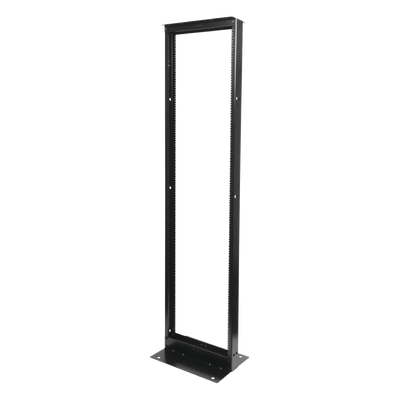 Rack de Dos Postes Estándar de 19", Numerado, Fabricado en Acero y 45 Unidades de Rack, Color Negro | RS1-07-S
