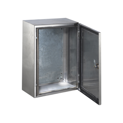 Gabinete de Acero Inoxidable IP66 Uso en Intemperie (600 x 800 x 200 mm) con Placa Interna Galvanizada. | PST-608020-INOX-B