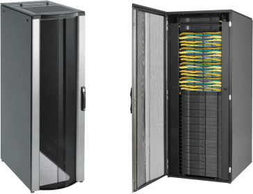 Gabinete Rack ProLine ConnecTek 42 UR 2000 x 800 x 1200 mm con Capacidad 1134 kg  Acero, Color Negro Con Organizadores Laterales Frontal y Traseros Incluidos | PNC20812B