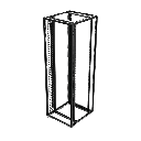 Organizador Vertical de Cables Rack 45 UR / Acero Negro / Sección 95x208 mm / Capacidad 726 Cables / Fijación Flecha 1.75 pulg | PS1CM218