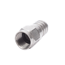 Conector F Macho, 75 Ohm, Plegable para Cable RG-6/U sin pin, Niquel/Polietileno. | RFF-1402-08