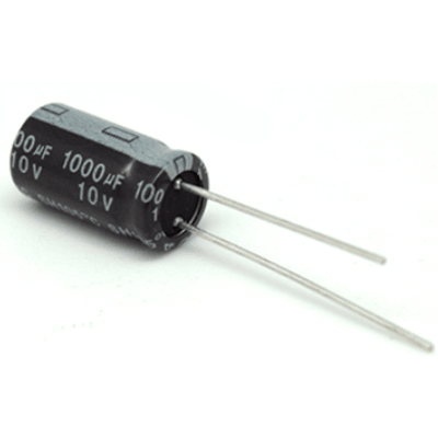 Capacitor Electrolítico de Aluminio, Radial de 1000 µFd, 10 V | 1000M0010V