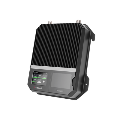 Amplificador Office 200 para 4G, 3G, 2G y llamada VoLTE y convencional. Especial para personalizarlo con antenas, cables y accesorios de acuerdo al requerimiento de la instalación. Puede cubrir áreas de hasta 1600 Metros Cuadrados | 530-047