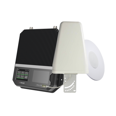 KIT Amplificador de señal celular 4G LTE, 3G y VOZ con antena direccional. Especial para cubrir áreas de hasta 1600 Metros Cuadrados por ser de grado comercial e industrial. Soporta múltiples operadores, tecnologías y usuarios. | 535-047